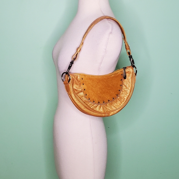 Vintage Berge Yellow Italian Leather Purse - Picture 2 of 6